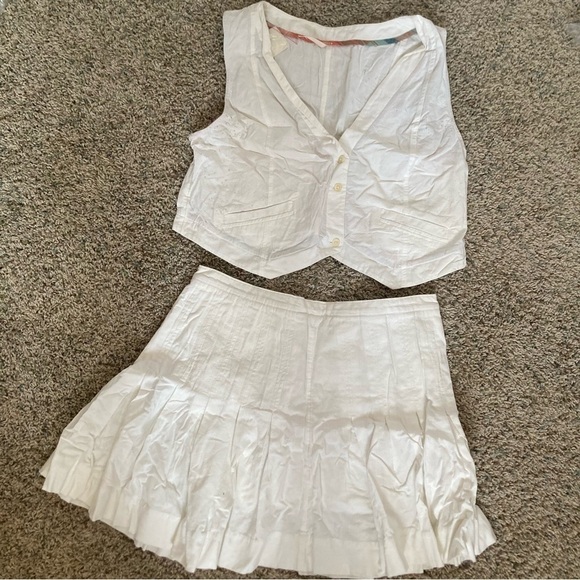 Free People Cassie Short Set White Sz 12 - Picture 2 of 15